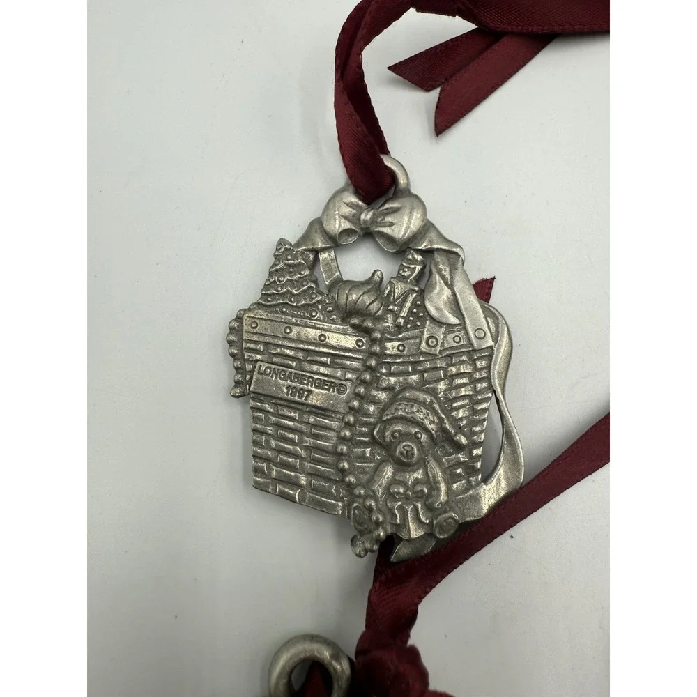 Longaberger Baskets Pewter Angels Joy Love Friendship Peace Christmas Lot Of‎ 8